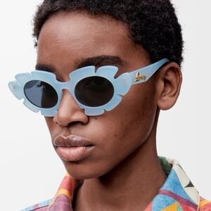 Loewe Blue Leaf-Shaped Sunglasses